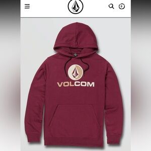 Volcom hoodie blaquedout pullover NWT burgundy port medium men’s